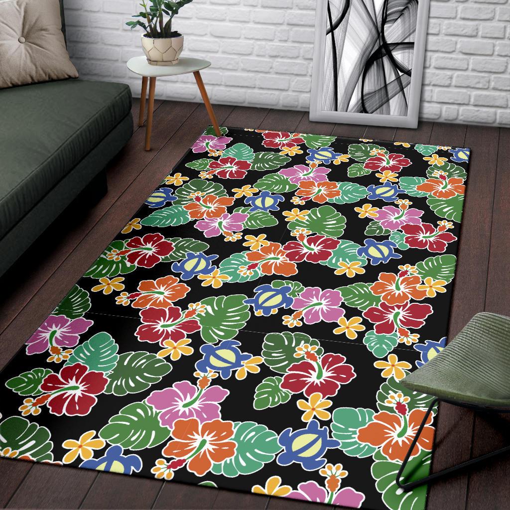 Hawaiian Themed Pattern Print Design H010 Area Rugs