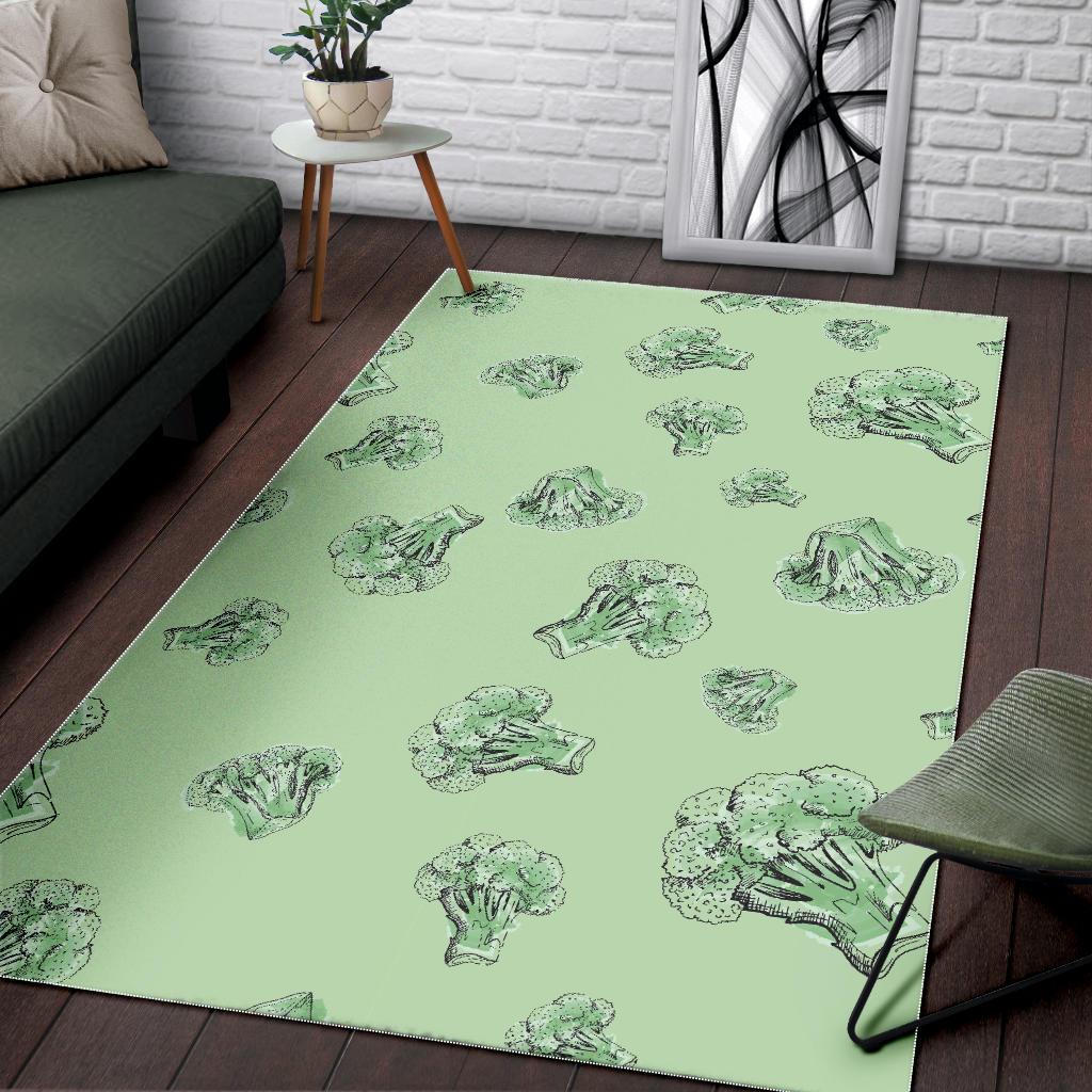 broccoli sketch pattern Area Rug