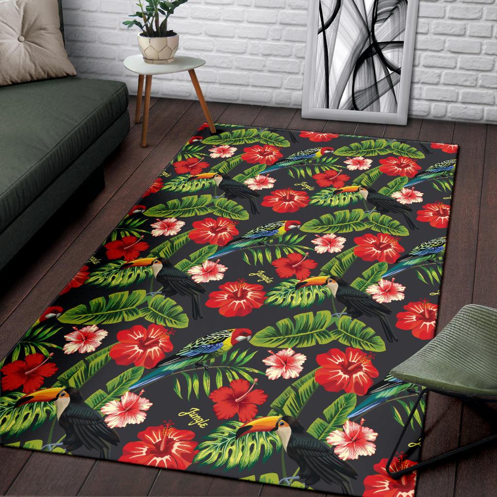 Tropical Flower Pattern Print Design TF04 Area Rugs