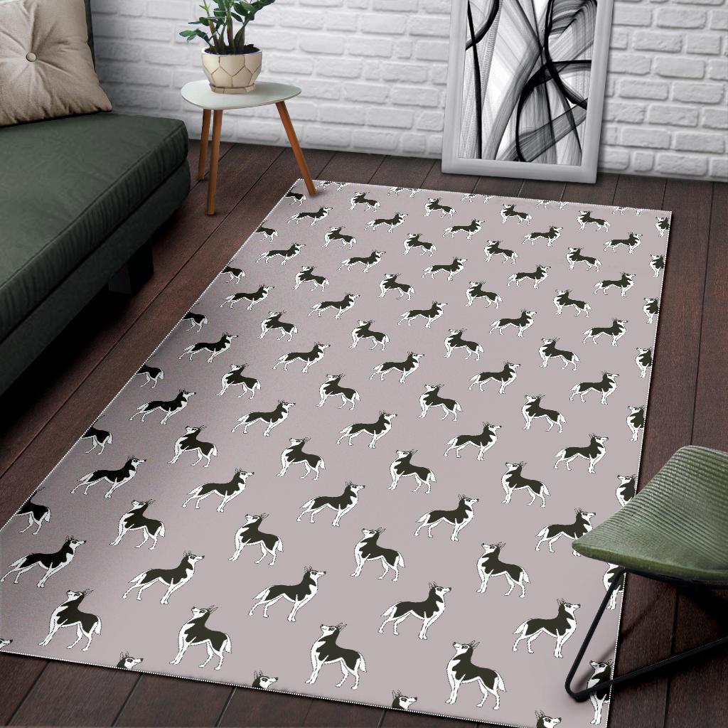 Siberian Husky Pattern Background Area Rug