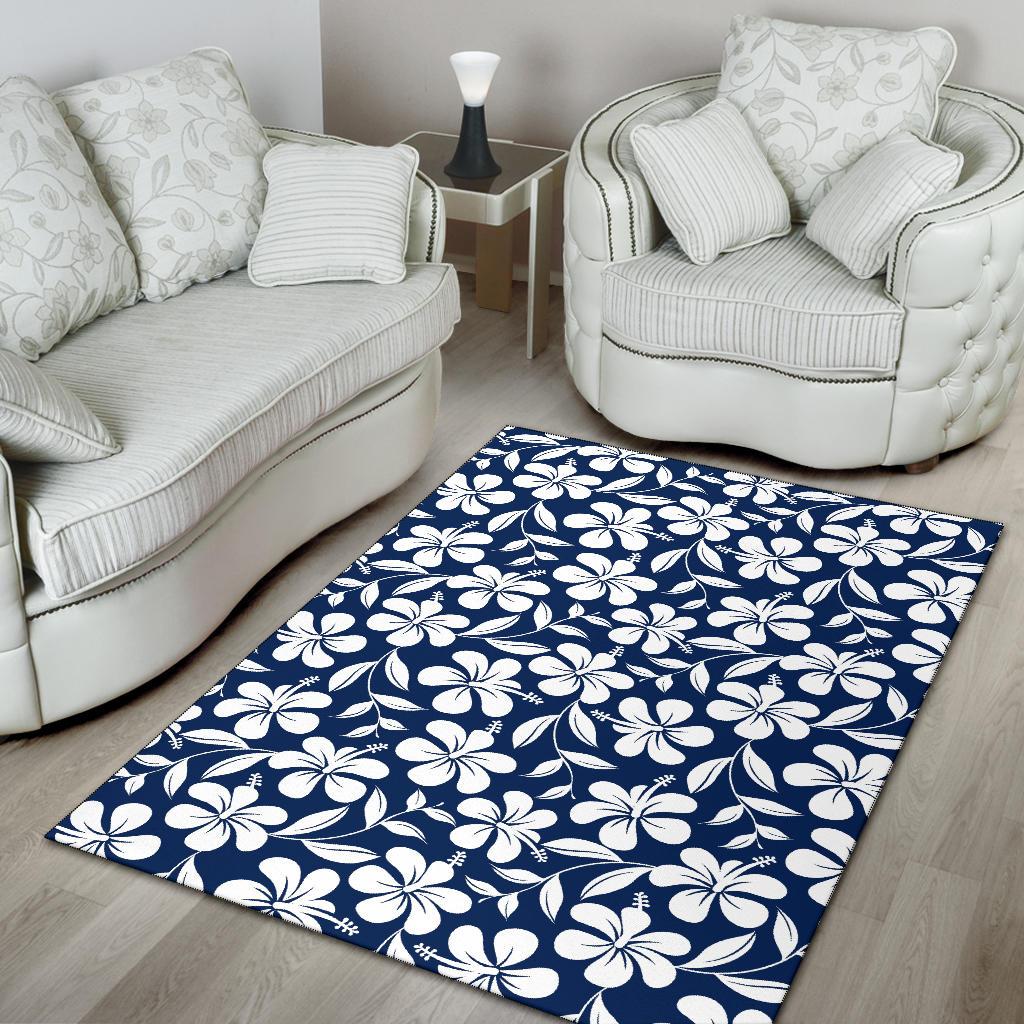 Hibiscus Pattern Print Design HB031 Area Rugs