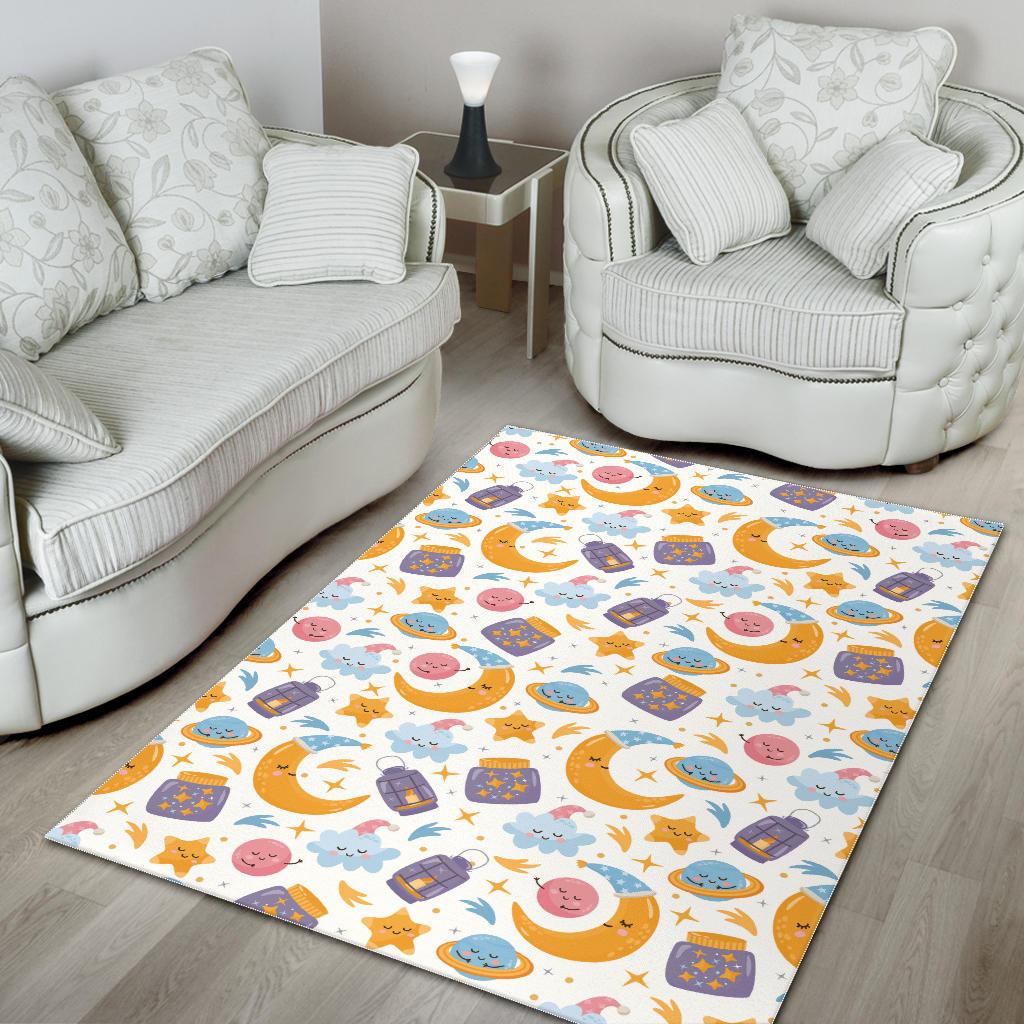 Moon Sleep Pattern Area Rug