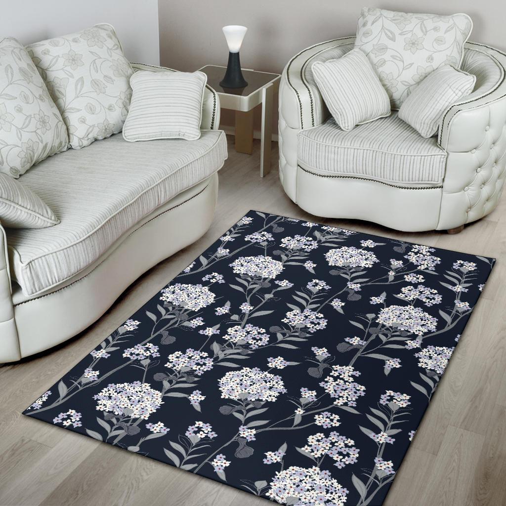 Hydrangea Pattern Print Design HD07 Area Rugs