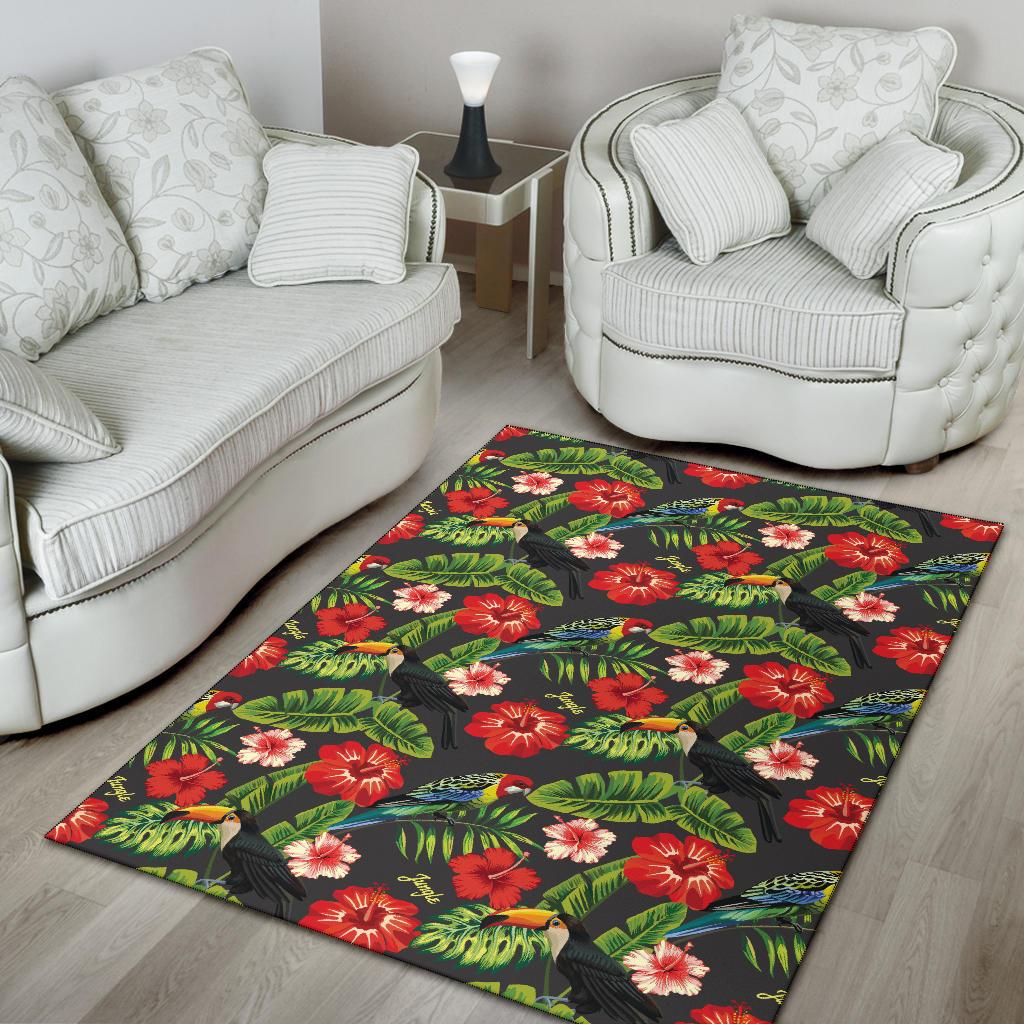 Tropical Flower Pattern Print Design TF04 Area Rugs