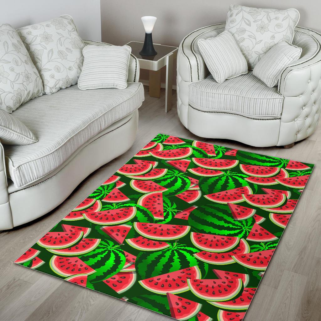 Watermelon Pattern Theme Area Rug