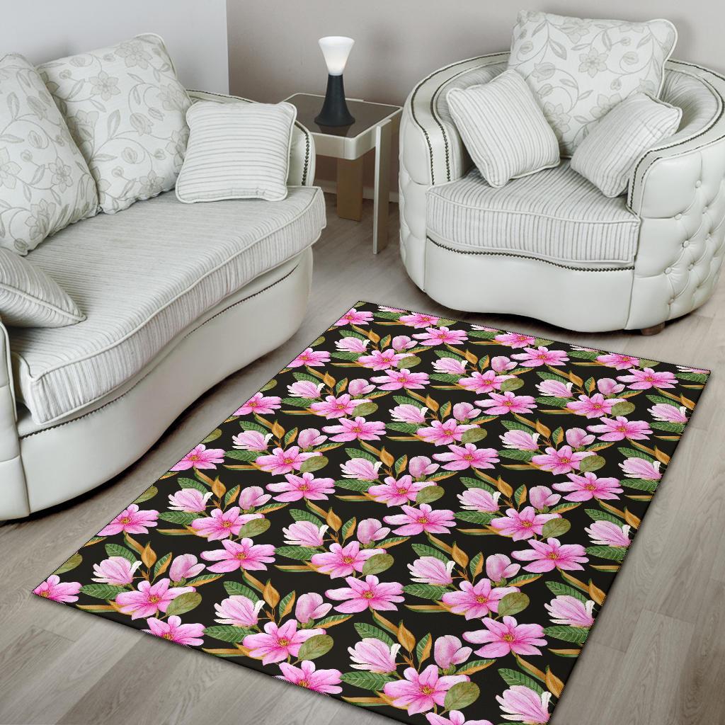 Magnolia Pattern Print Design MAG08 Area Rugs