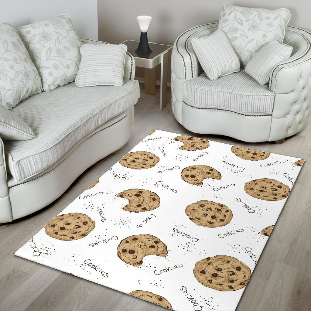 Sketch style cookie pattern Area Rug