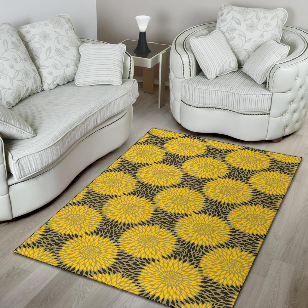 Sunflower Pattern Print Design SF06 Area Rugs
