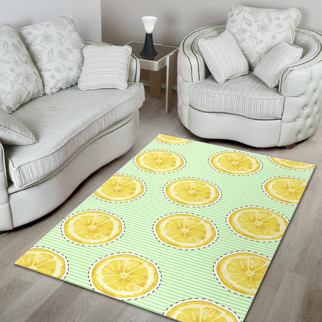 slice of lemon pattern Area Rug
