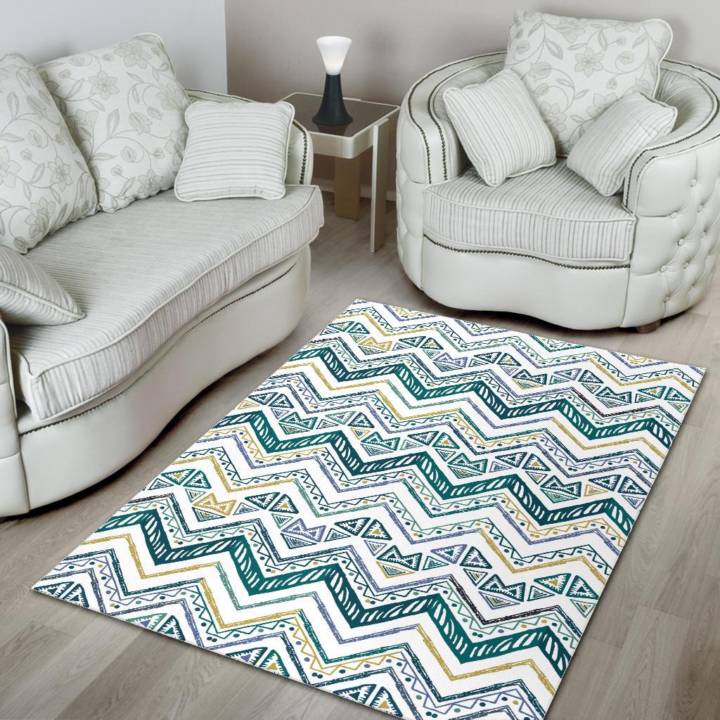 zigzag  chevron paint design pattern Area Rug
