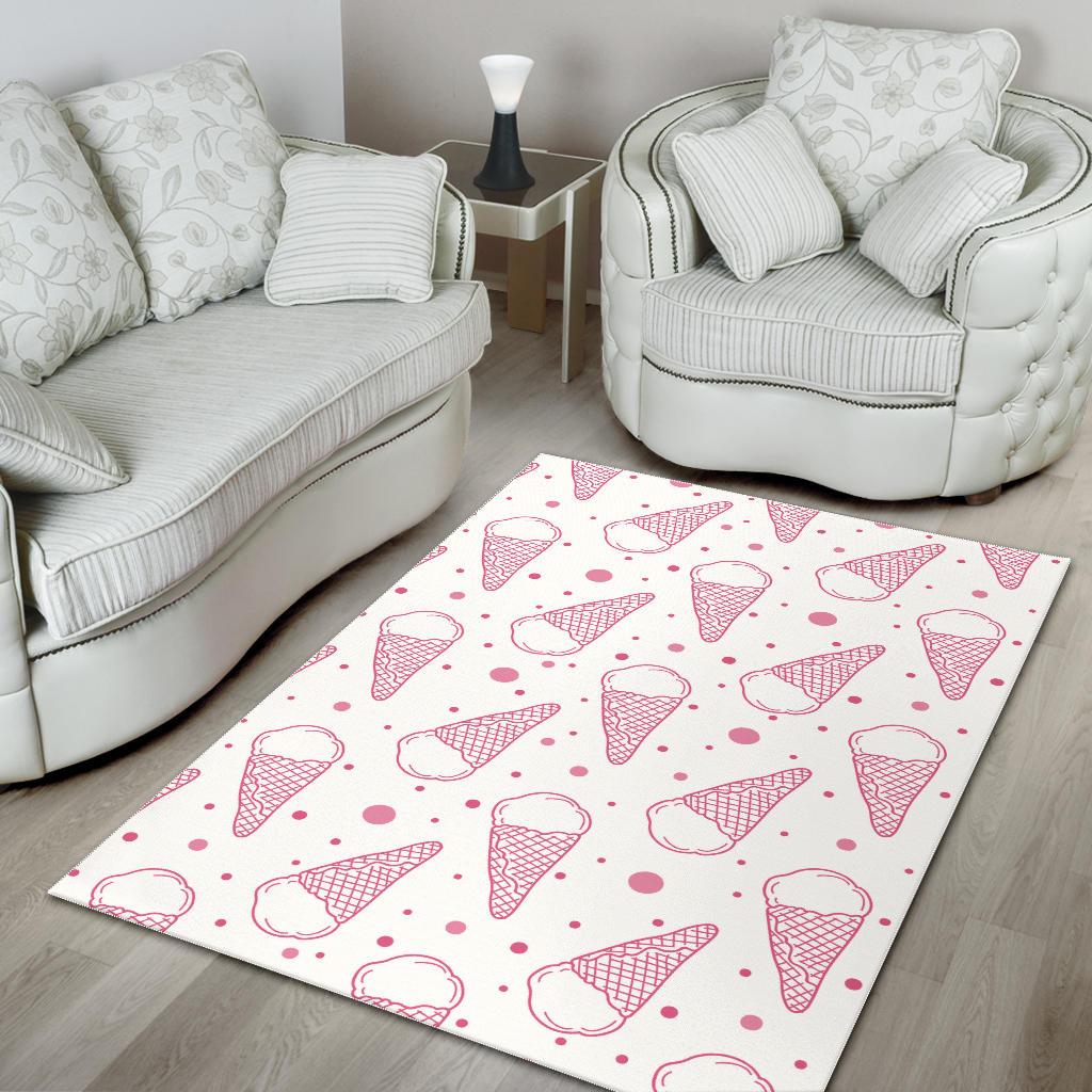 Hand drawn ice cream pattern Area Rug