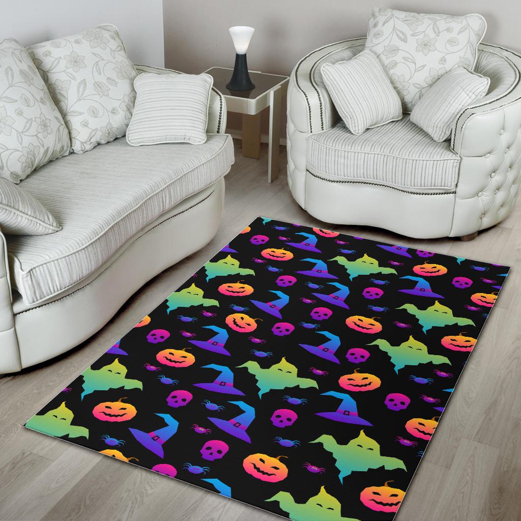 Colorful halloween background Area Rug