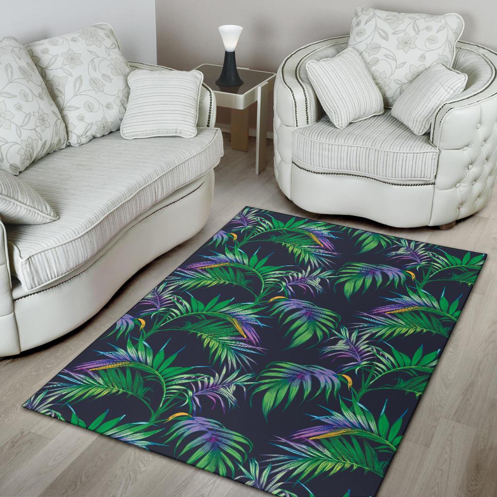Palm Leaves Pattern Print Design PL04 Area Rugs