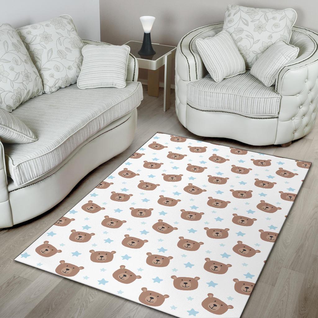 Bear Pattern Print Design BE02 Area Rugs
