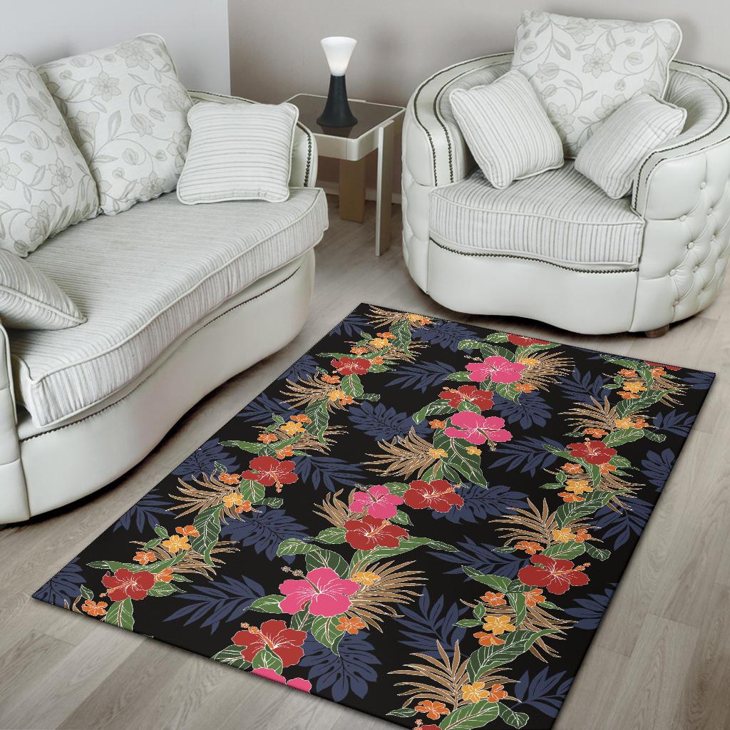 Hawaiian Themed Pattern Print Design H011 Area Rugs