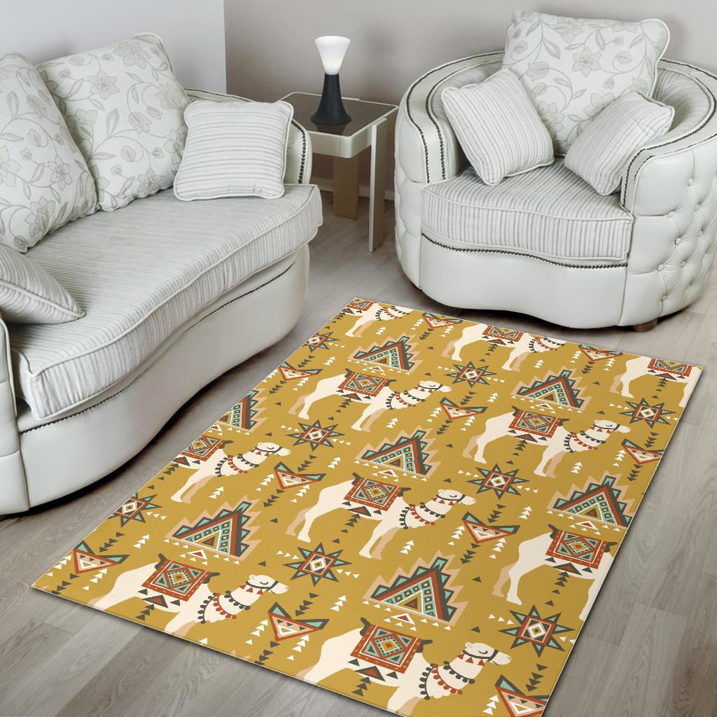 Camels ethnic motif pattern Area Rug