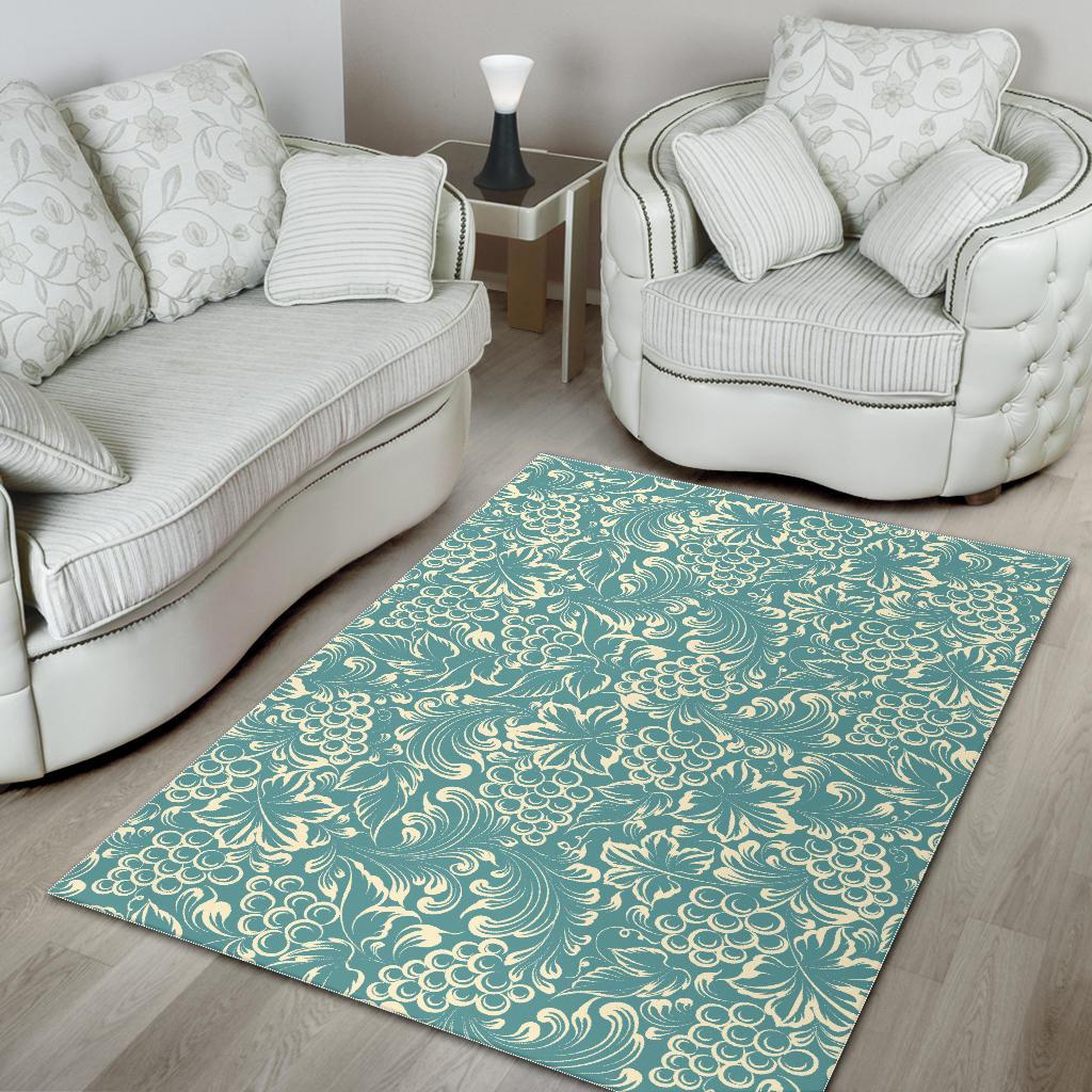 Classic Hand drawn Grape pattern Area Rug