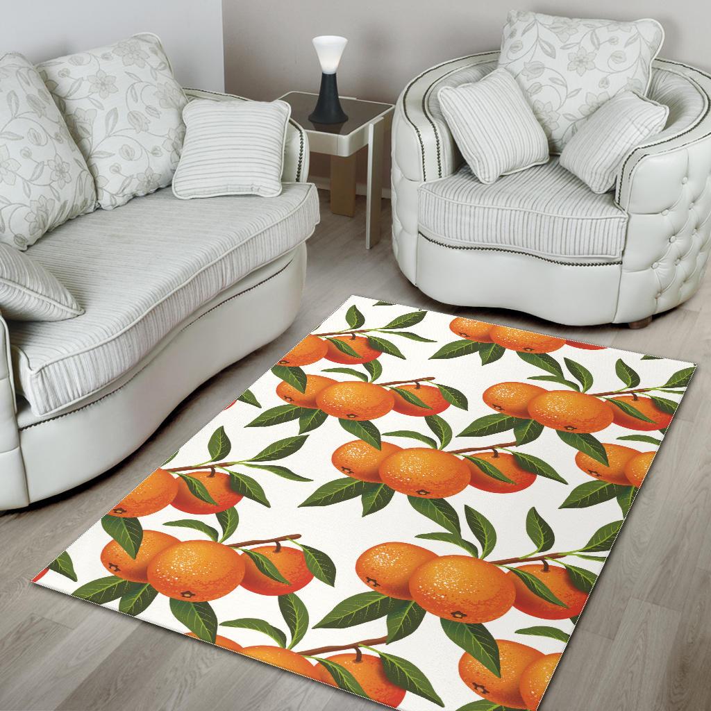 Oranges pattern background Area Rug