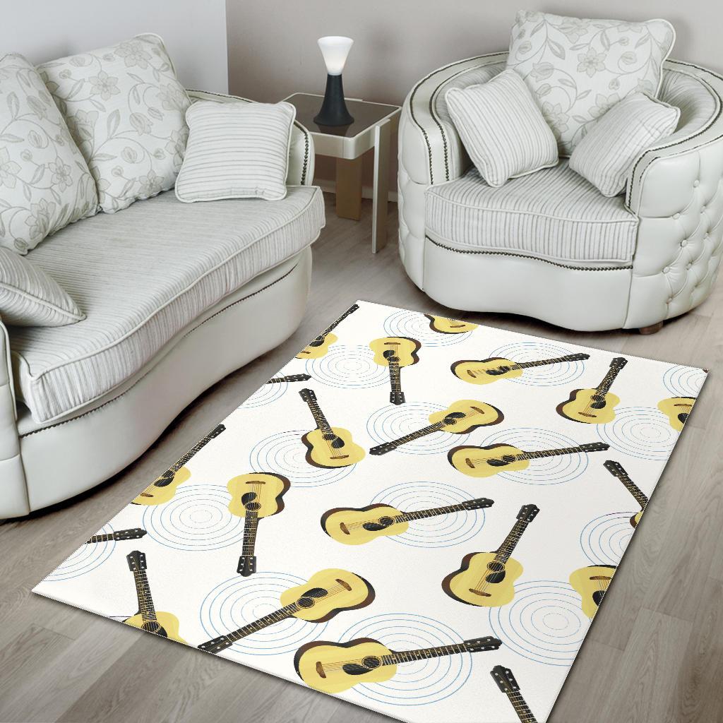 Classic Guitar Pattern Area Rug
