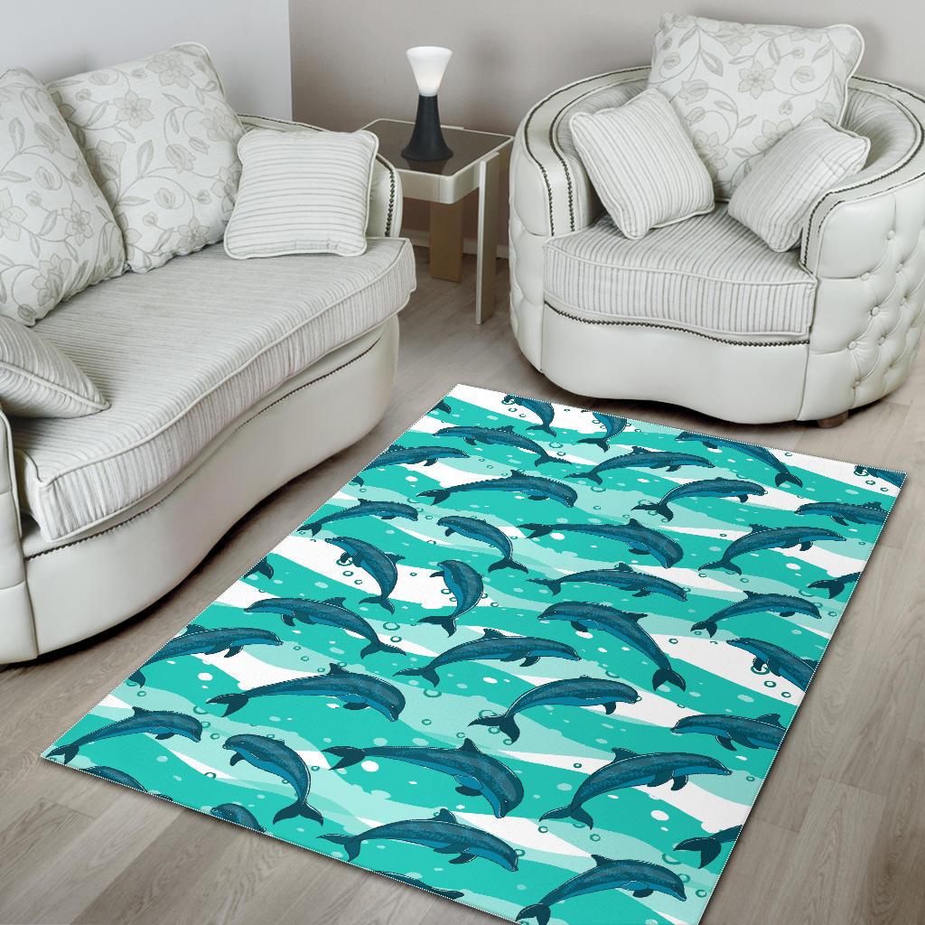 Dolphin sea pattern Area Rug