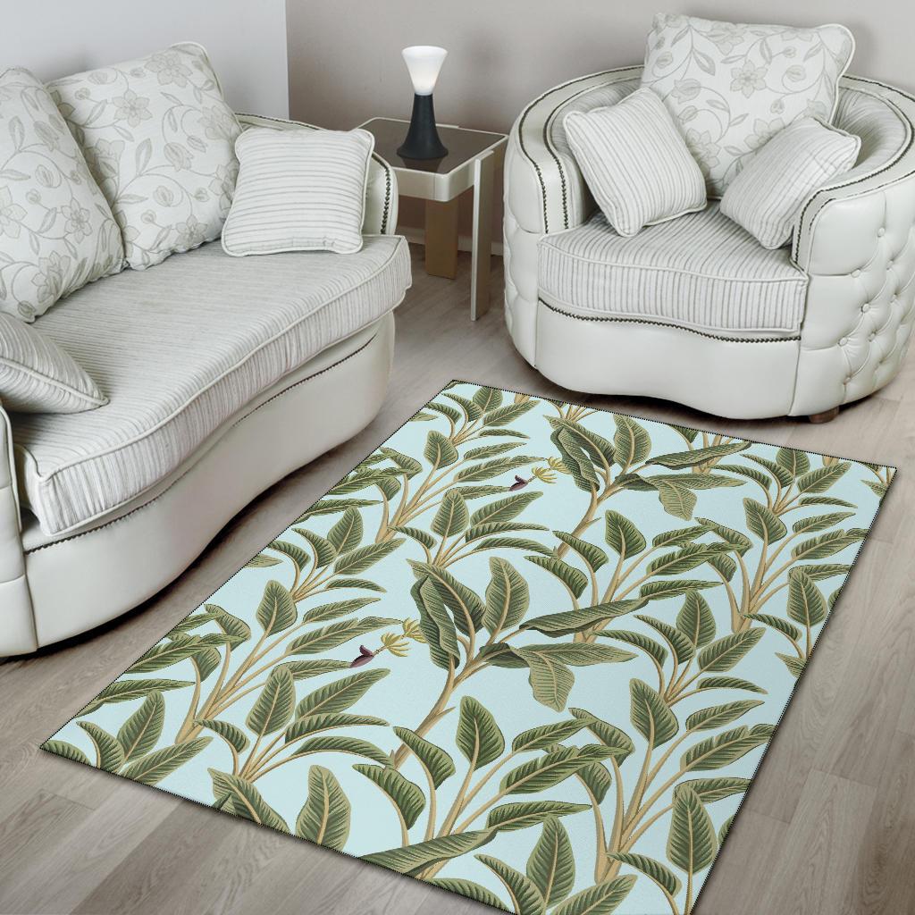 Banana Leaf Pattern Print Design BL03 Area Rugs