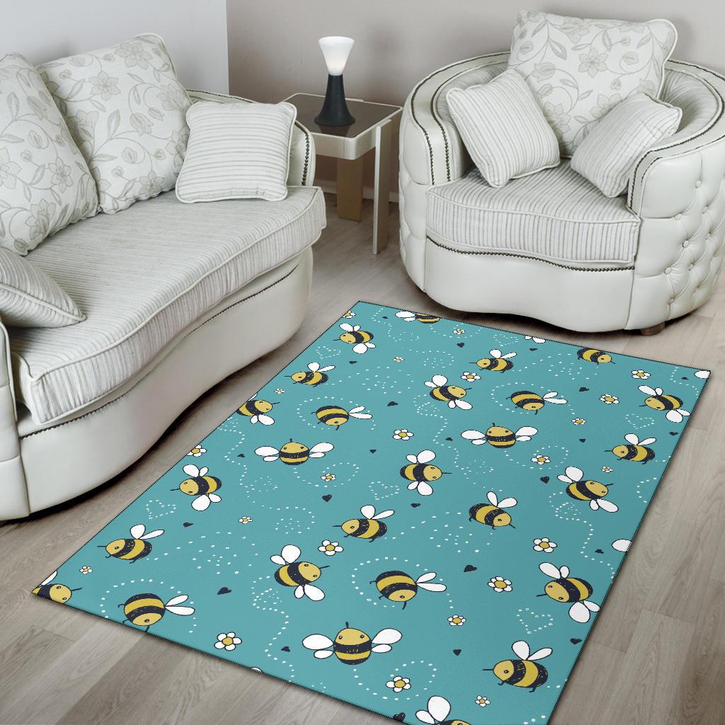 Bee Pattern Print Design BEE02 Area Rugs