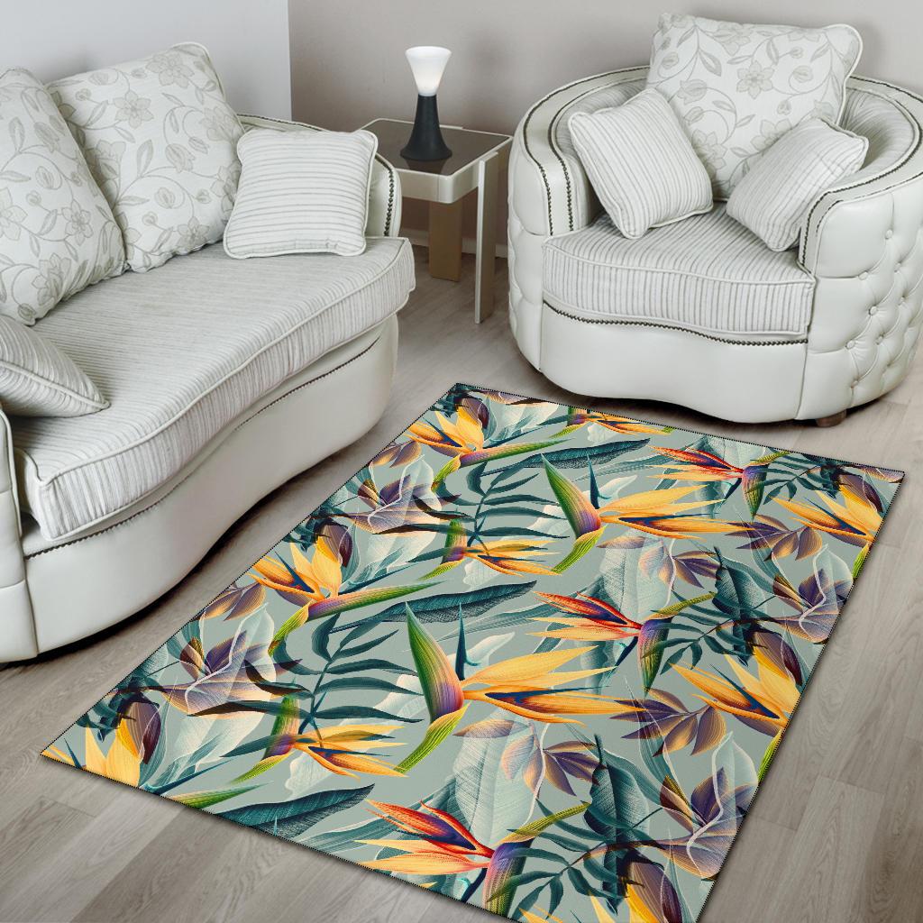 Tropical Flower Pattern Print Design TF022 Area Rugs