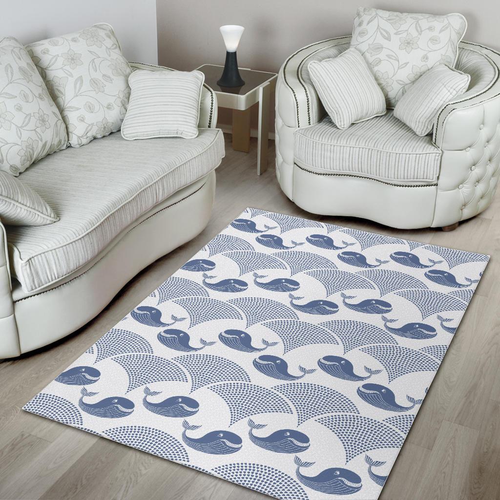 Whale Pattern Area Rug