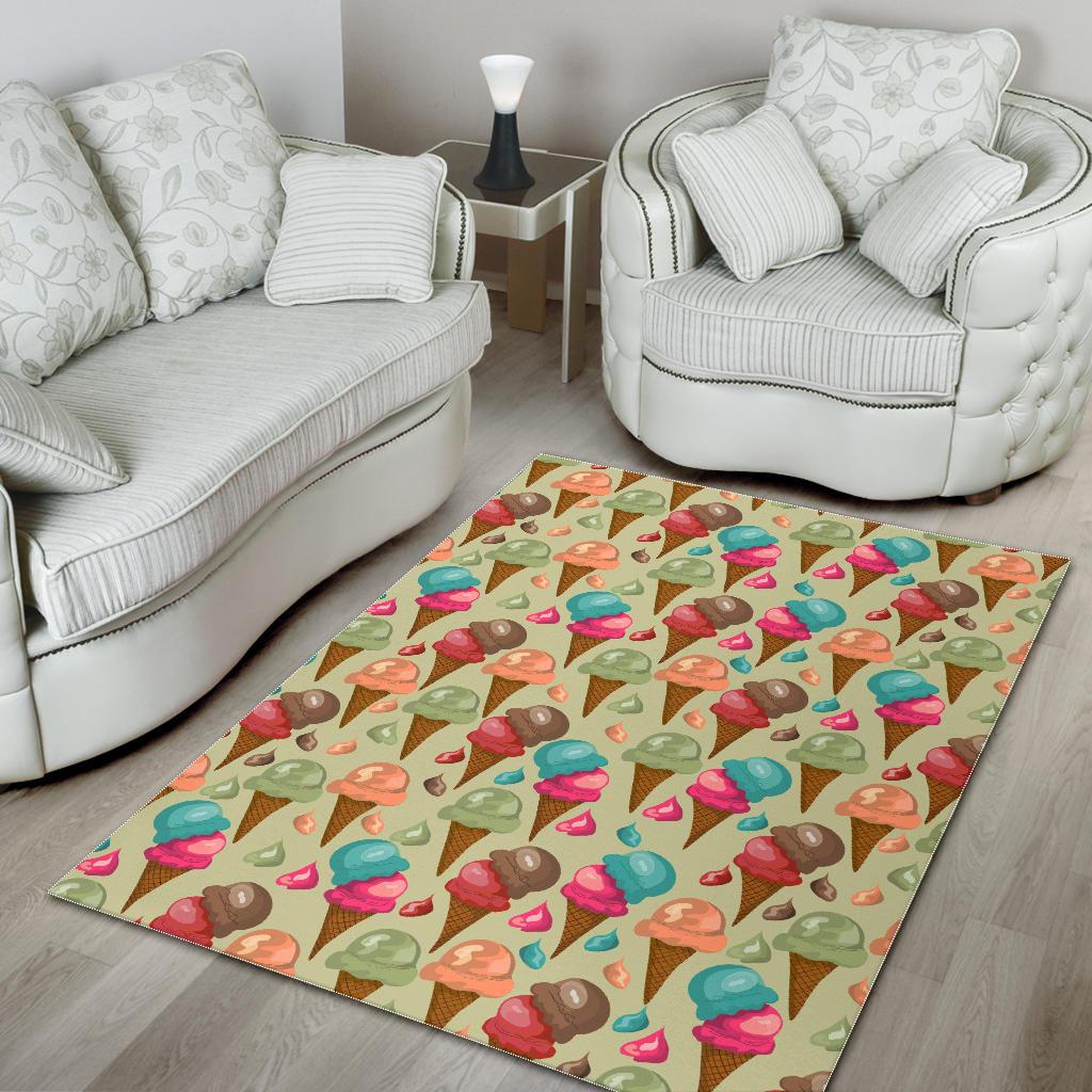 Colorful ice cream pattern Area Rug