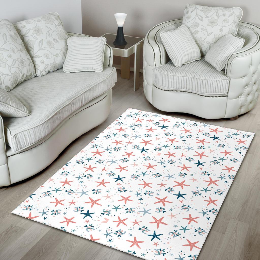 Starfish Pattern Background Area Rug