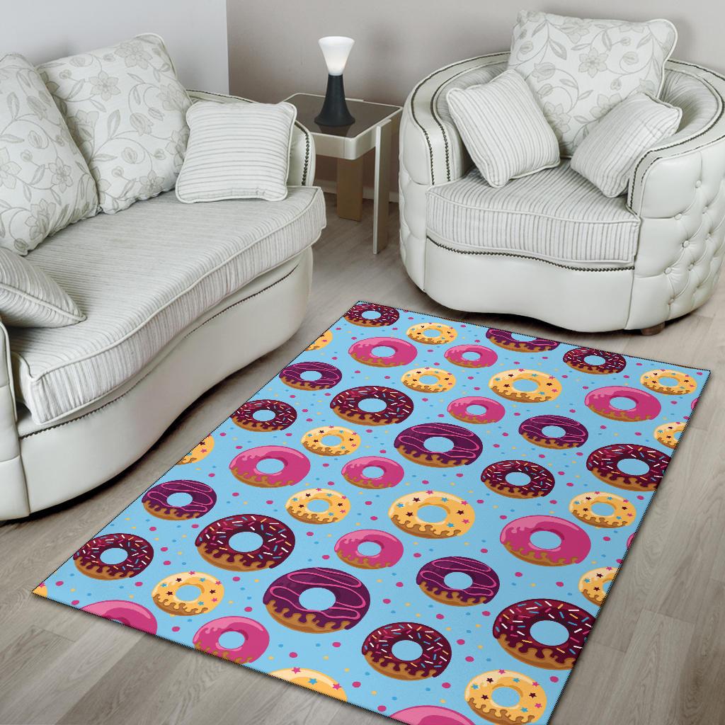 Donut Pattern Print Design DN07 Area Rugs
