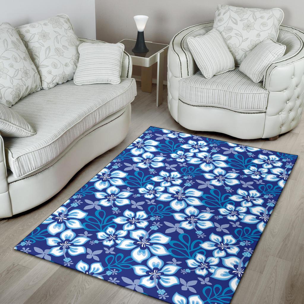 Hibiscus Pattern Print Design HB04 Area Rugs