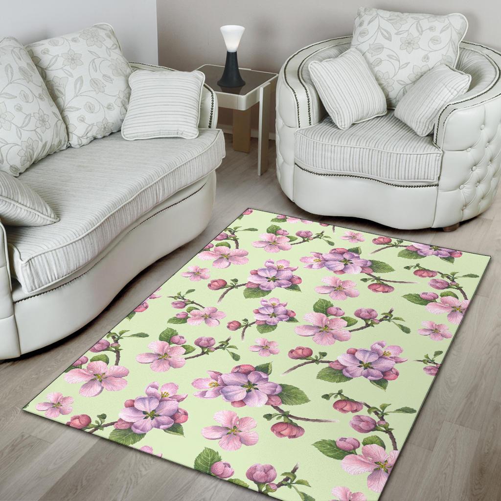 Apple Blossom Pattern Print Design AB05 Area Rugs