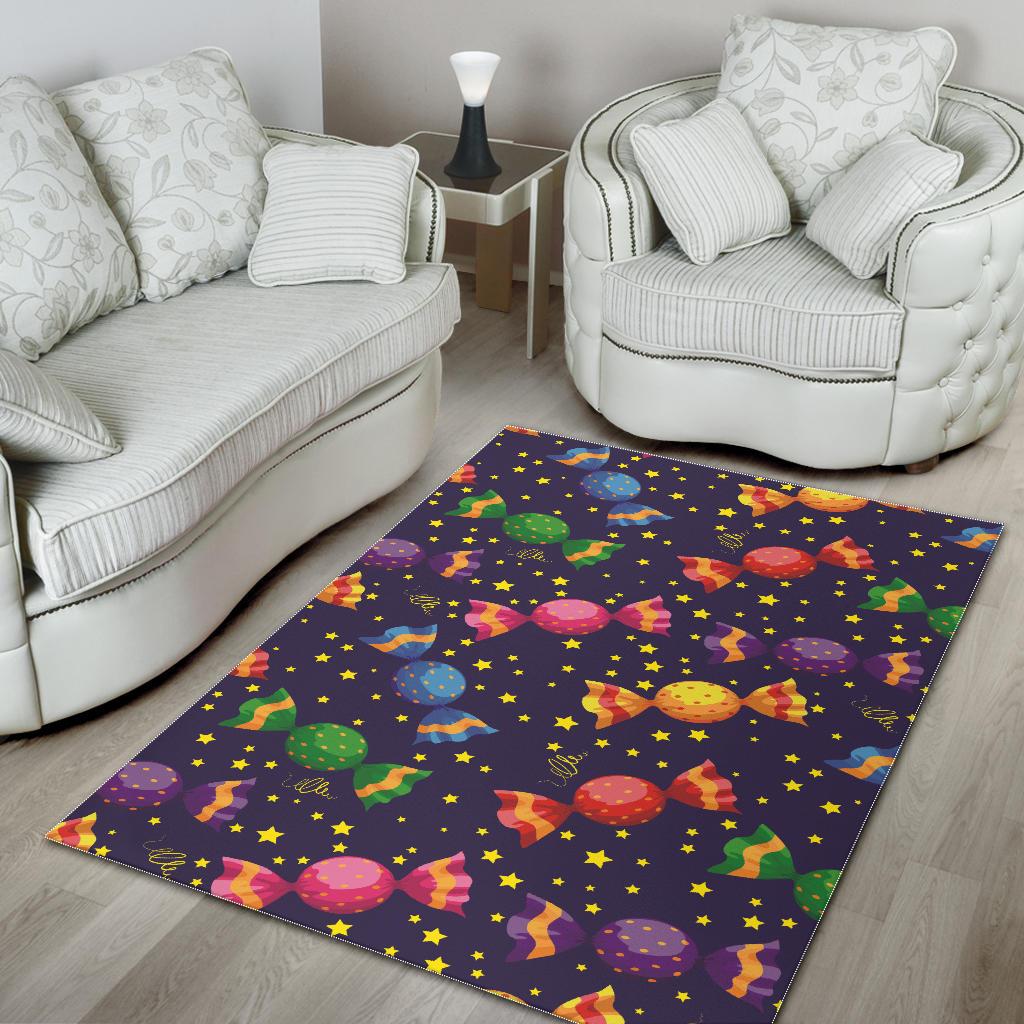 Candy Star Pattern Area Rug