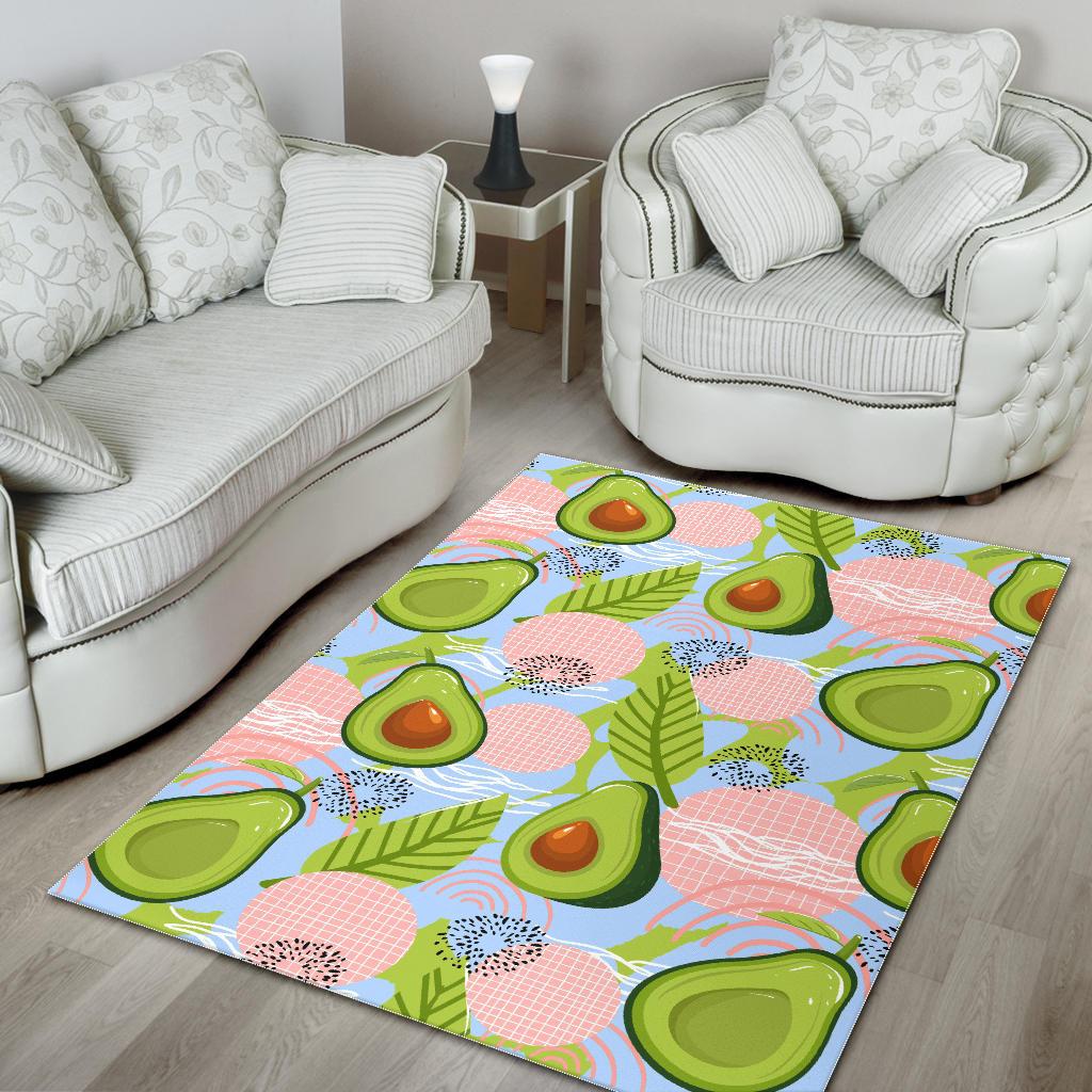 Avocado Pattern Theme Area Rug