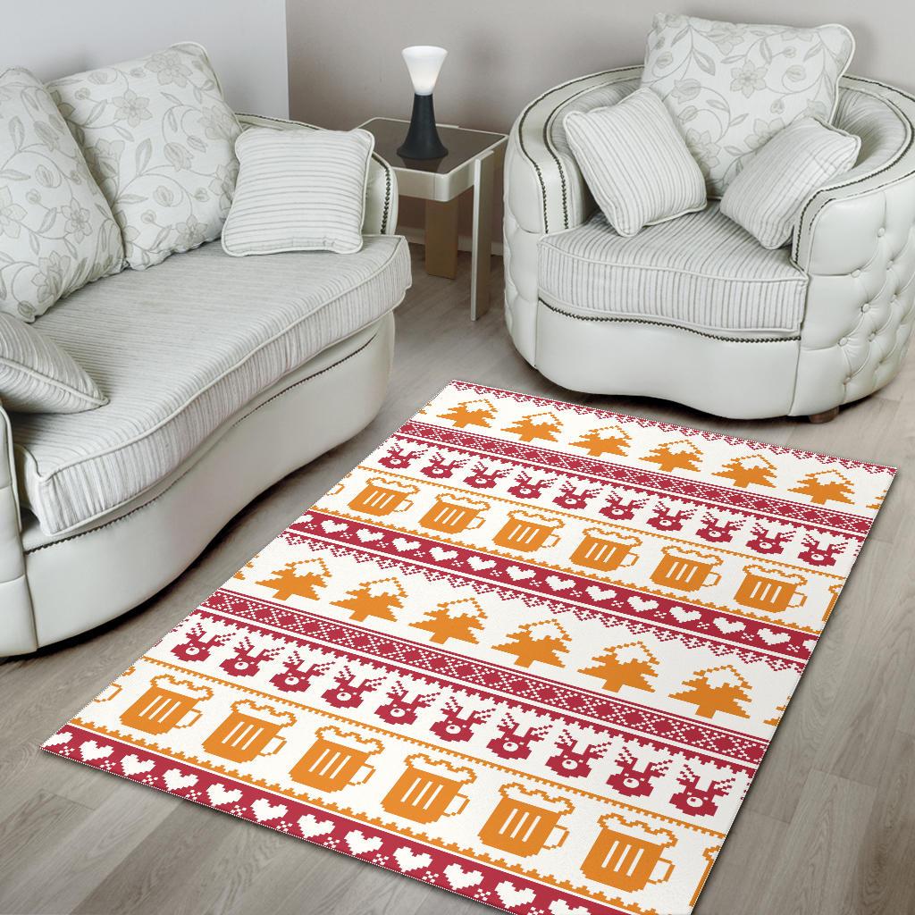 Beer Sweater Printed Pattern Area Rug