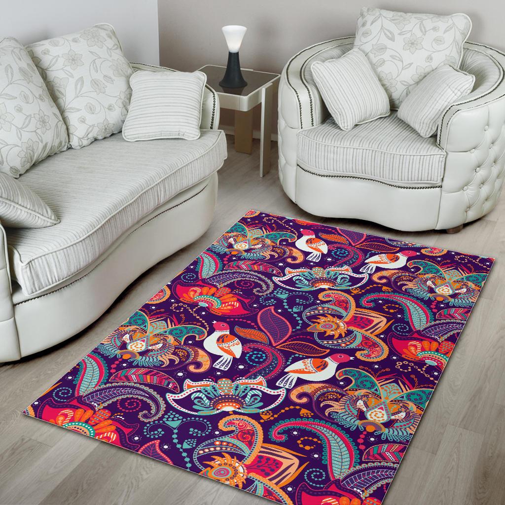 Indian Pattern Background Area Rug