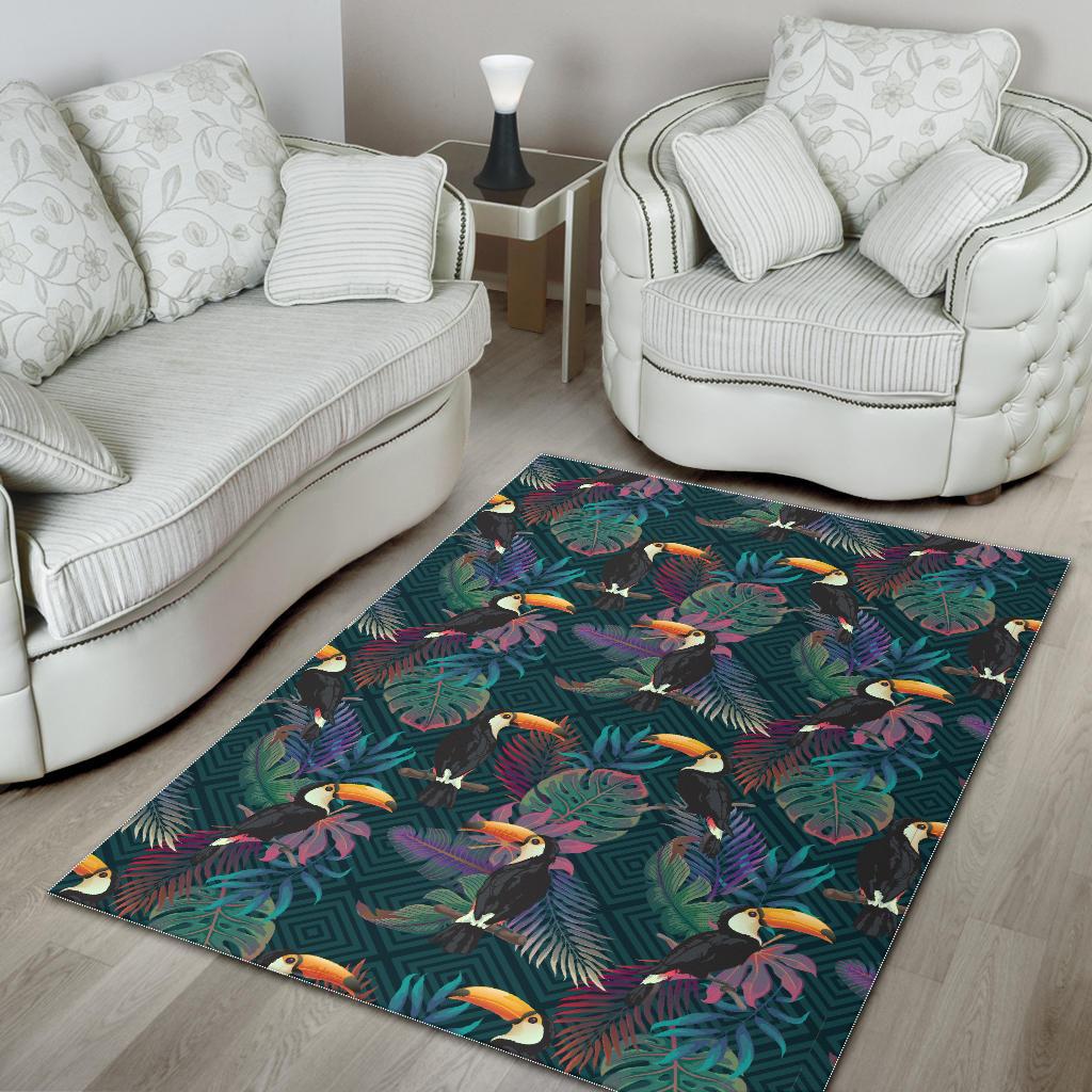 Toucan Pattern Area Rug