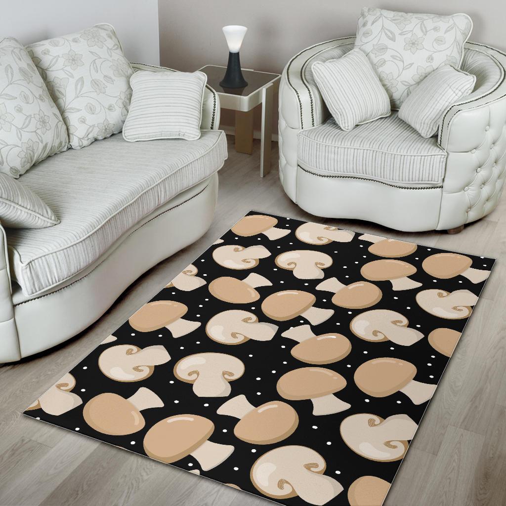 Champignon mushroom pattern Area Rug