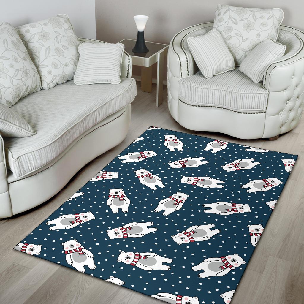 Polar Bear Pattern Print Design PB05 Area Rugs
