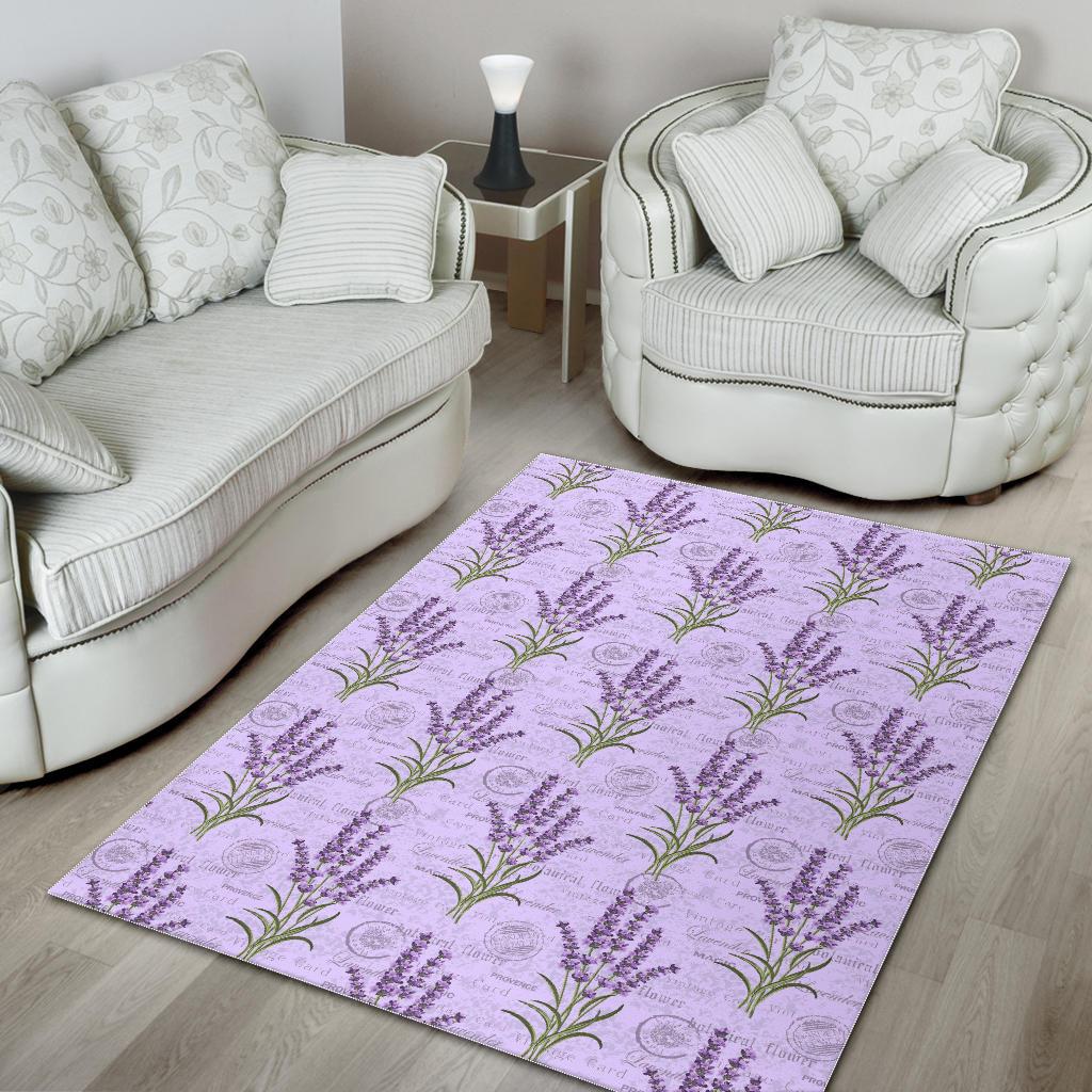 Lavender Pattern Background Area Rug