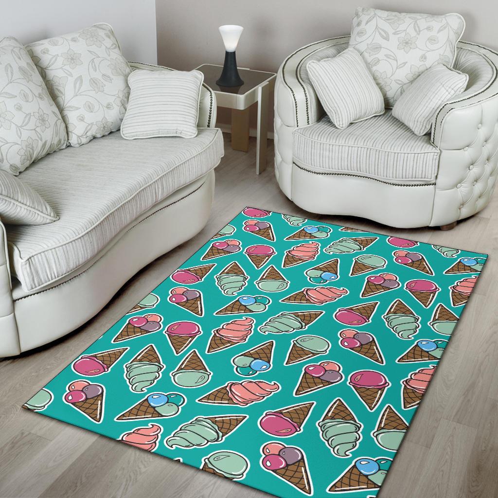 Ice Cream Pattern Print Design IC01 Area Rugs