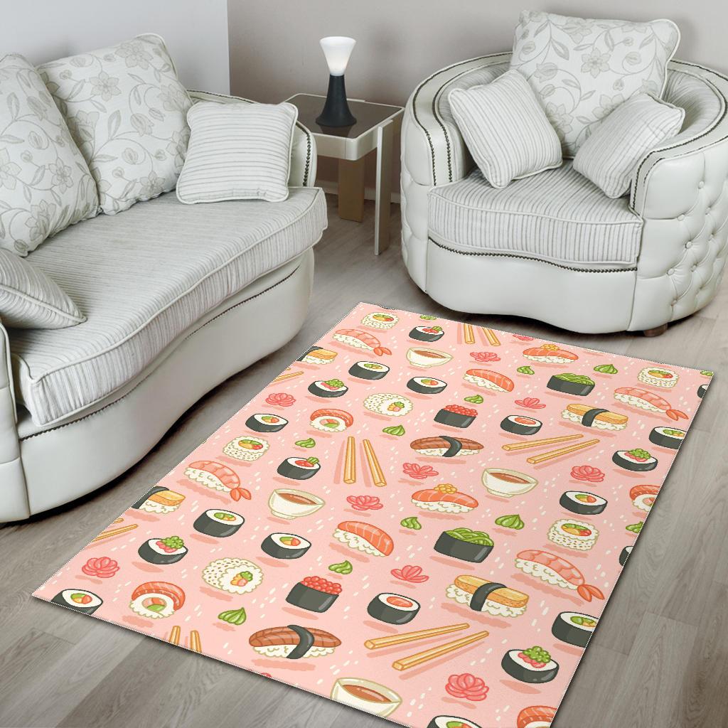 Sushi Pattern Background Area Rug