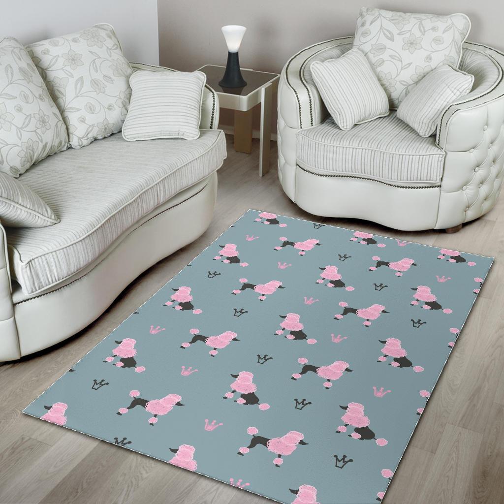 poodle dog pattern Area Rug