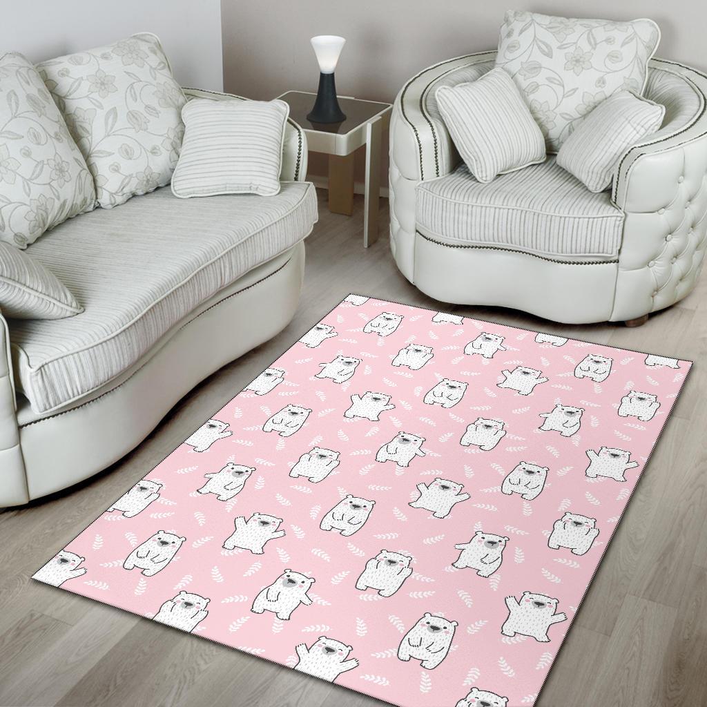 Polar Bear Pattern Print Design PB09 Area Rugs