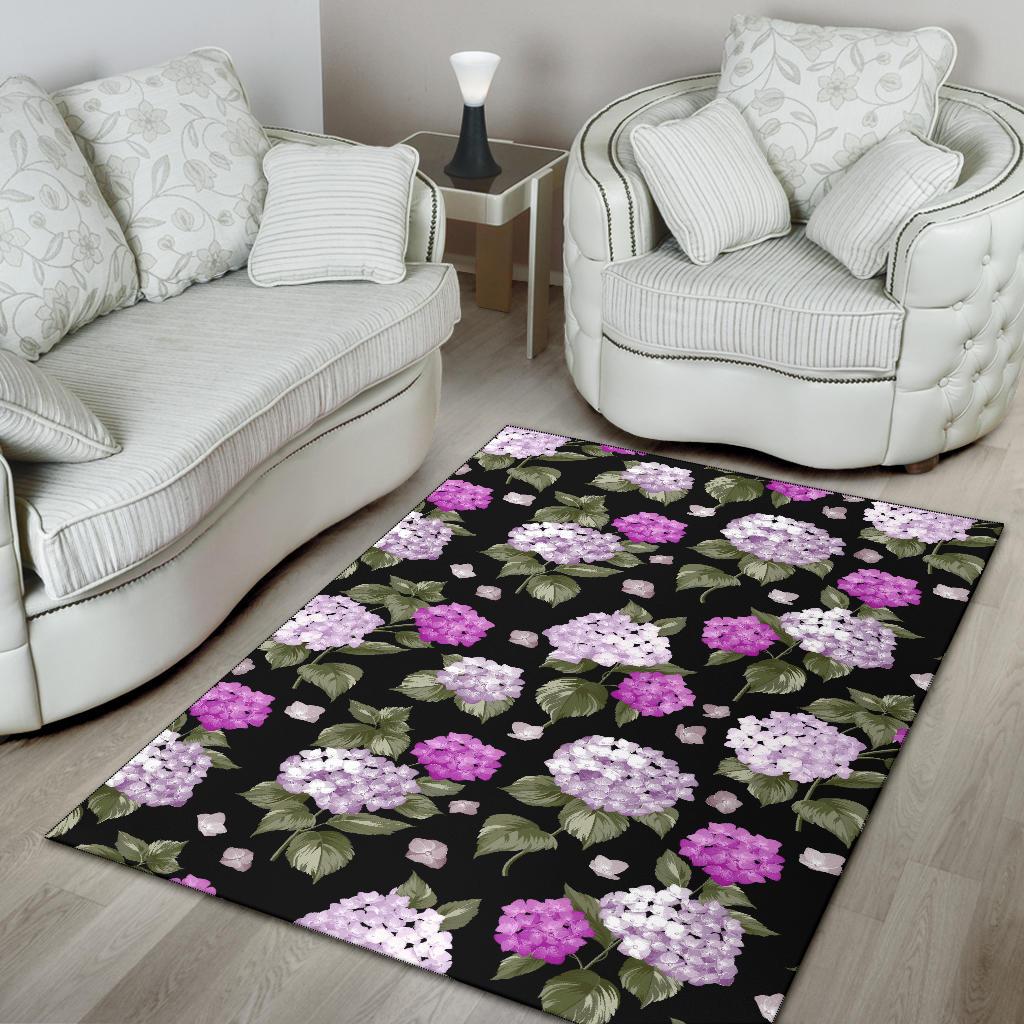 Hydrangea Pattern Print Design HD011 Area Rugs