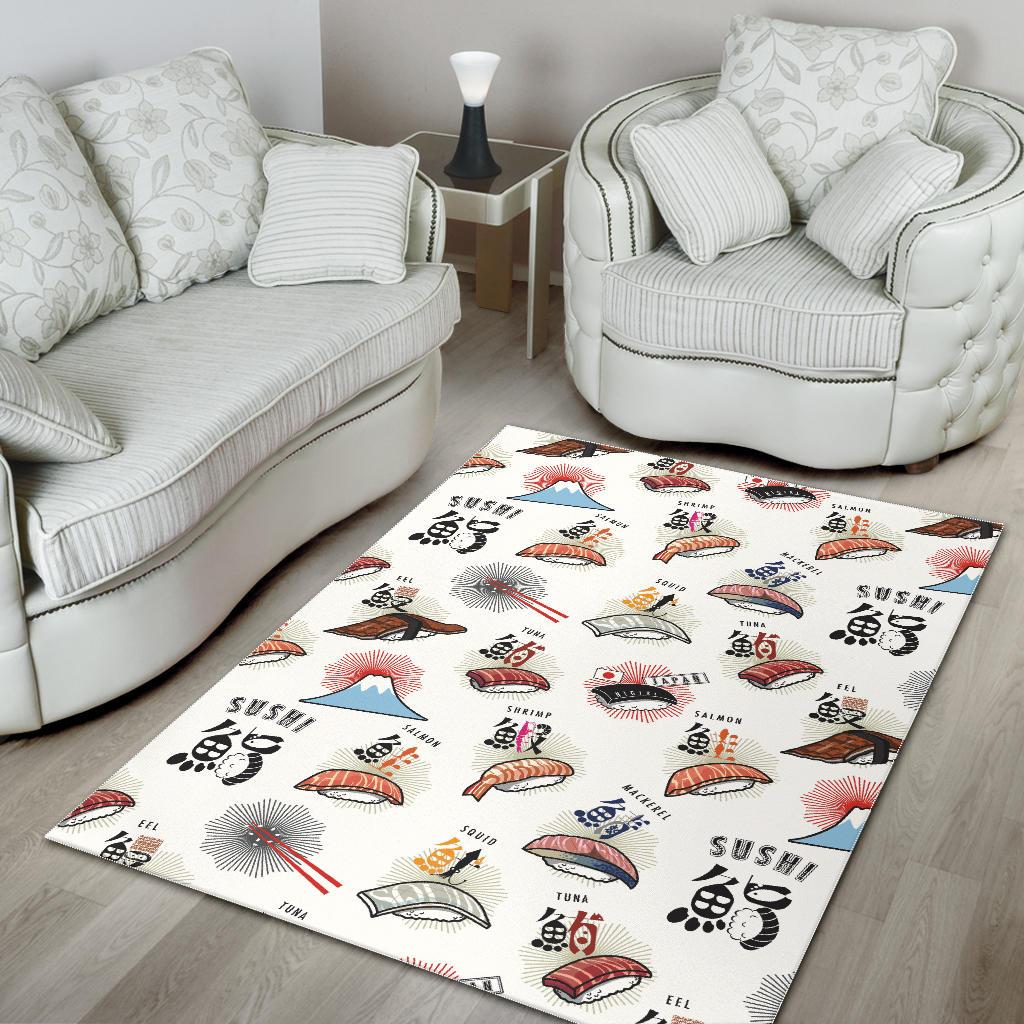 Sushi Japanese Pattern Area Rug