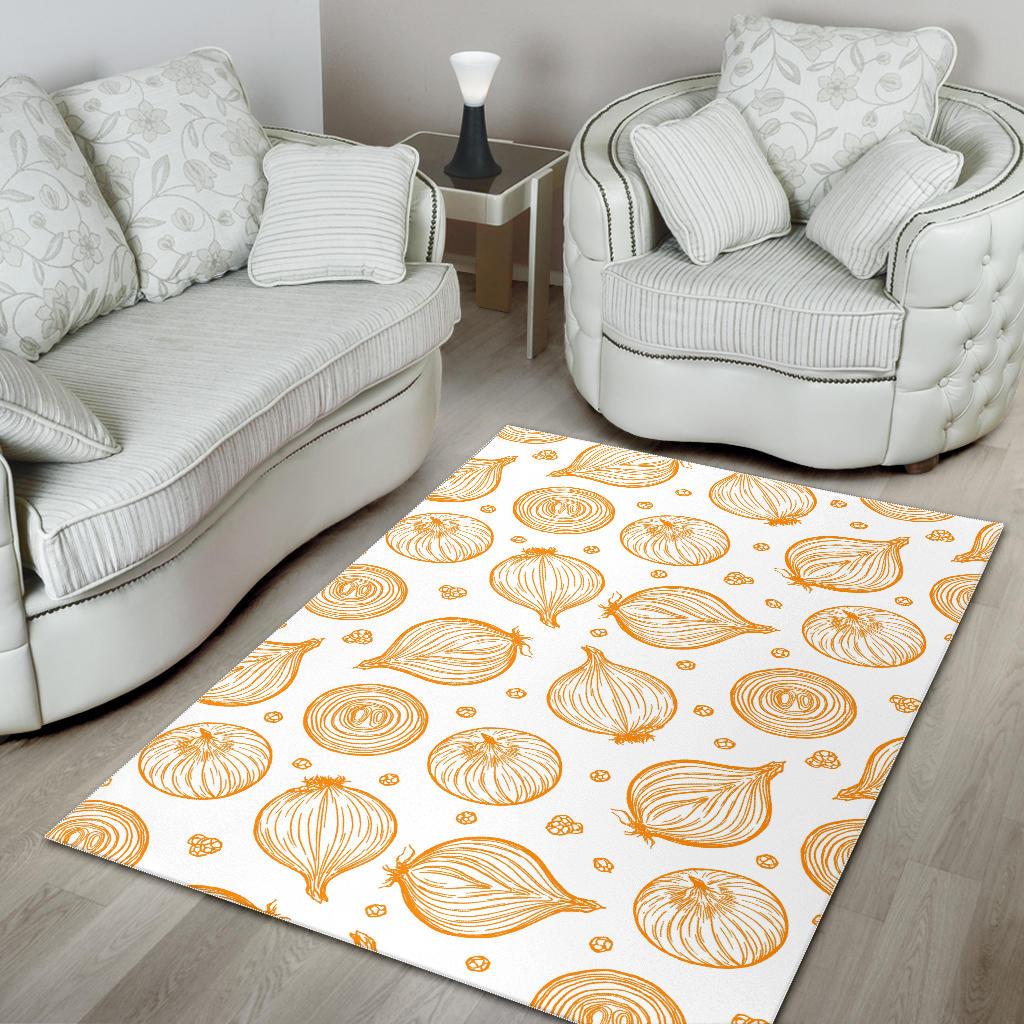 hand drawn onion pattern Area Rug