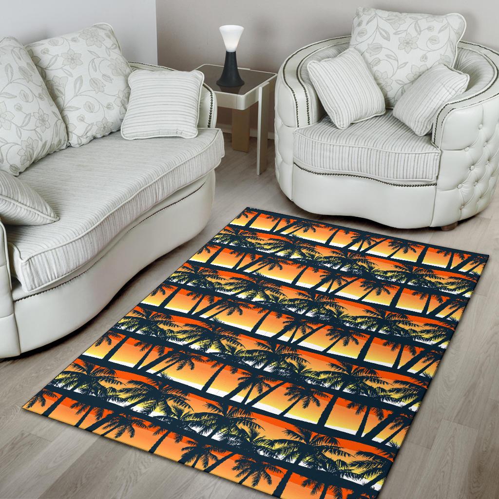 Palm Tree Pattern Print Design PT011 Area Rugs