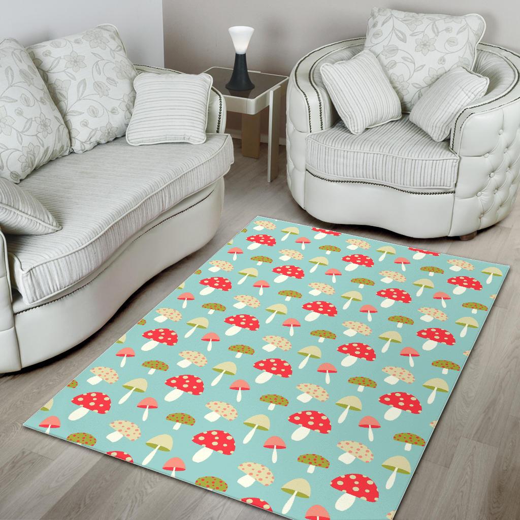 Mushroom Pattern Background Area Rug